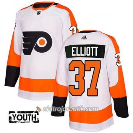 Barn Ishockey Philadelphia Flyers Tröja Brian Elliott 37 Adidas 2017-2018 Vit Authentic